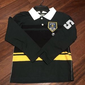 Boys long sleeve polo style shirt